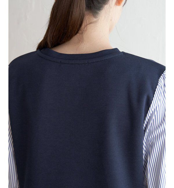 ikka「袖切り替えレイヤードプルオーバー」|その他|