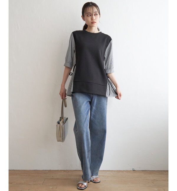 ikka「袖切り替えレイヤードプルオーバー」|その他|