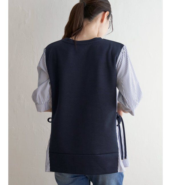 ikka「袖切り替えレイヤードプルオーバー」|その他|