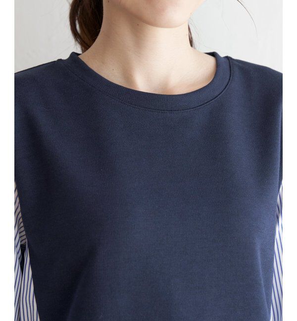 ikka「袖切り替えレイヤードプルオーバー」|その他|