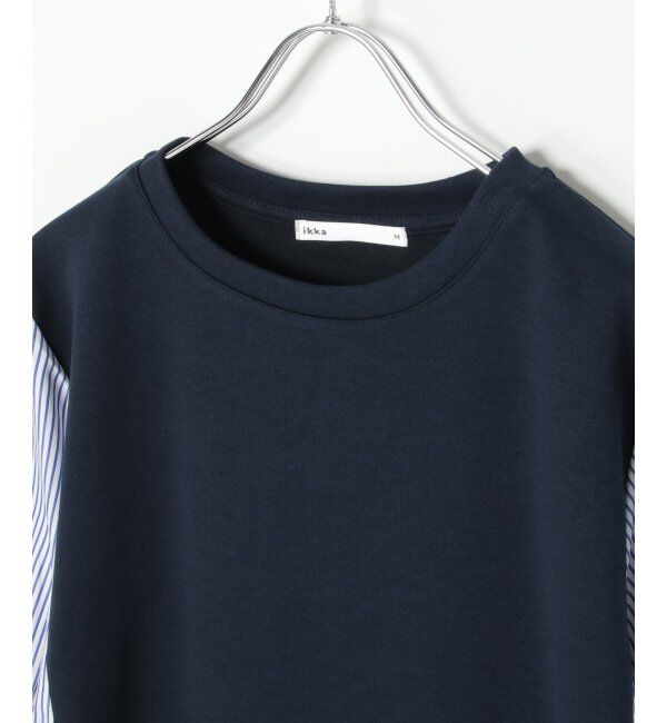 ikka「袖切り替えレイヤードプルオーバー」|その他|