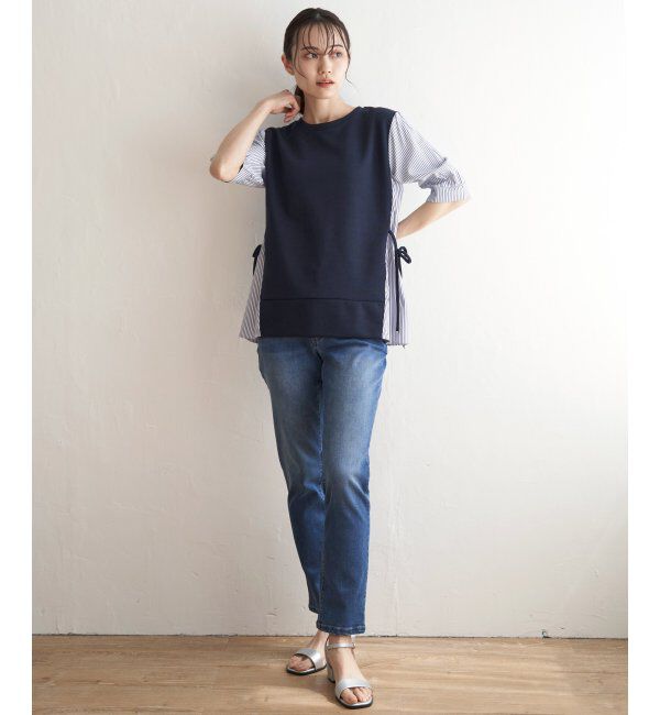 ikka「袖切り替えレイヤードプルオーバー」|その他|