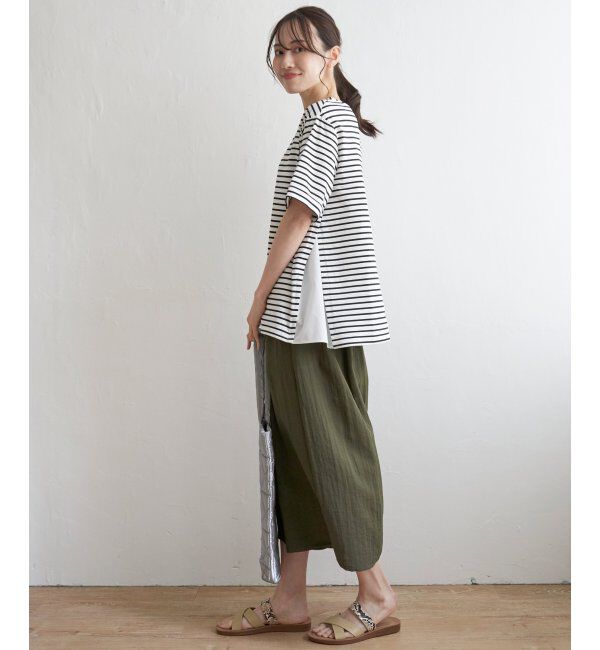 ikka「冷感サイド切替ボーダーPO」|その他|