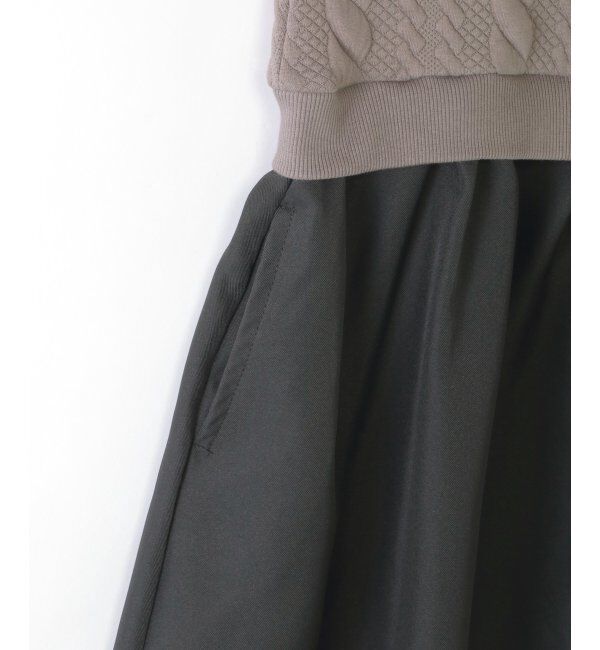 ikka kids「フクレジャカードドッキングスカートワンピース（120~160cm）」|スカート|