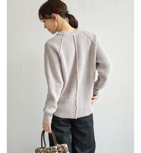 ikka「畦編みモールニットプルオーバー」|プルオーバー|
