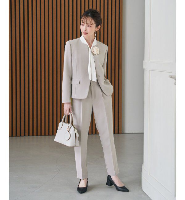 IKKA LOUNGE「【洗濯機で洗える／セットアップ対応】ウォッシャブルキーネックジャケット」|その他|