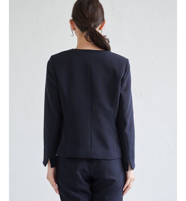 IKKA LOUNGE「【洗濯機で洗える／セットアップ対応】ウォッシャブルキーネックジャケット」|その他|