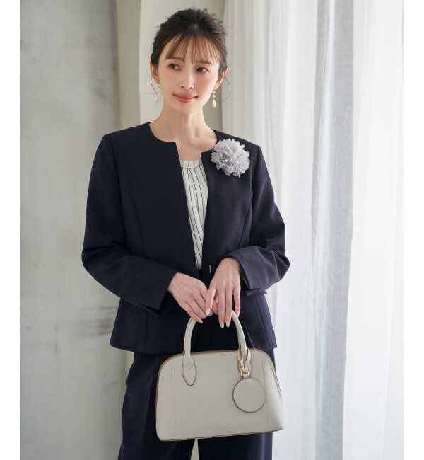 IKKA LOUNGE「【洗濯機で洗える／セットアップ対応】ウォッシャブルキーネックジャケット」|その他|