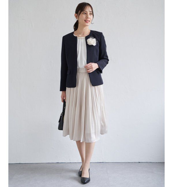 IKKA LOUNGE「【洗濯機で洗える／セットアップ対応】ウォッシャブルキーネックジャケット」|その他|