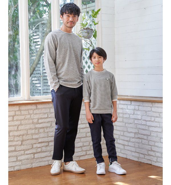 ikka kids「【親子コーデ】ピケレイヤード7分袖Tトレ（120~160cm）」|Tシャツ・カットソー|