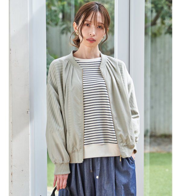 ikka「【雑誌InRed5月号掲載】シアーリブブルゾン」|ブルゾン・スタジャン|