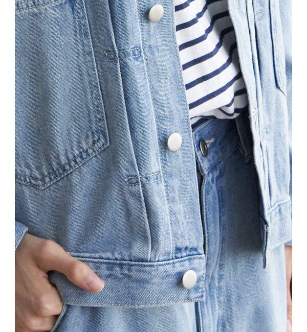 Lbc with Life「ＬＢＣデニムノーカラージャケット」|ブルゾン・スタジャン|