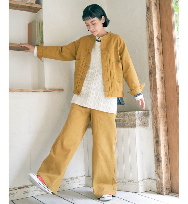 Lbc with Life「ＬＢＣデニムノーカラージャケット」|ブルゾン・スタジャン|