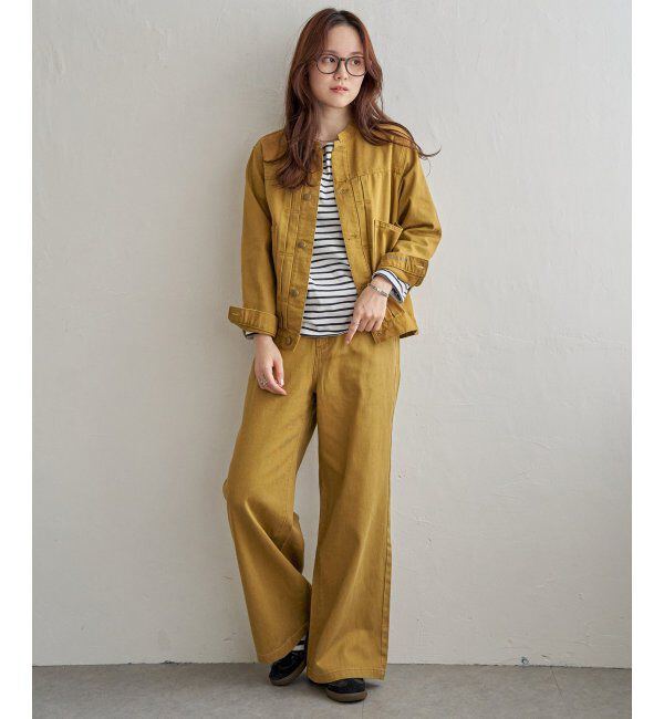 Lbc with Life「ＬＢＣデニムノーカラージャケット」|ブルゾン・スタジャン|