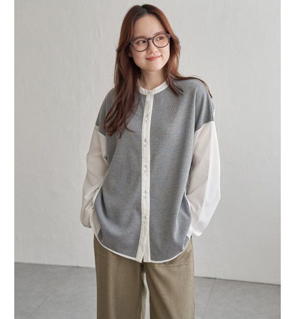 Lbc with Life「イソザイキリカエシャツ」|シャツ・ブラウス|グレー