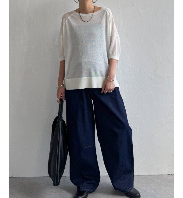 Lbc with Life「シアーニットT」|カーディガン|