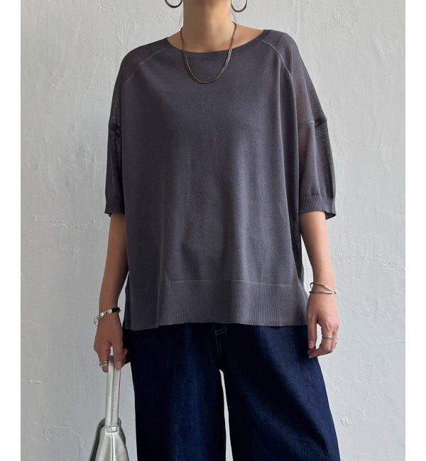 Lbc with Life「シアーニットT」|カーディガン|