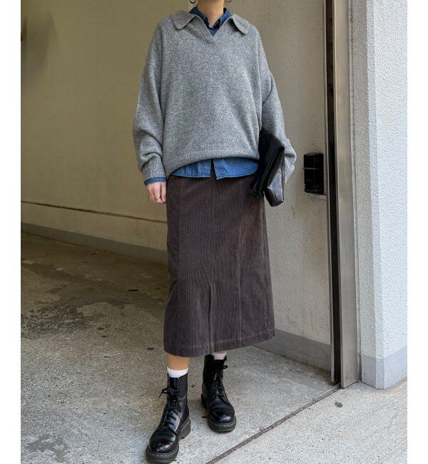 Lbc with Life「コーデュロイベイカーIラインスカート」|スカート|