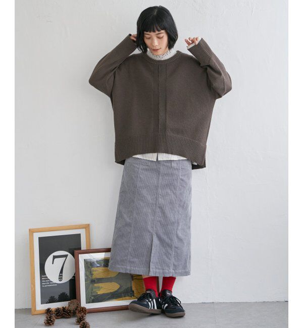 Lbc with Life「コーデュロイベイカーIラインスカート」|スカート|