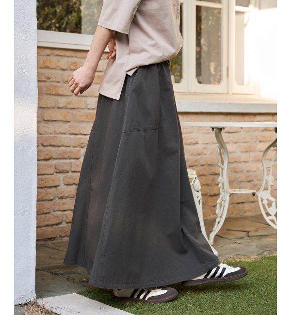 Lbc with Life「デニムコットンワークフレアスカート」|スカート|