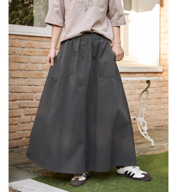 Lbc with Life「デニムコットンワークフレアスカート」|スカート|