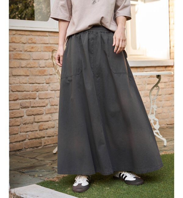 Lbc with Life「デニムコットンワークフレアスカート」|スカート|