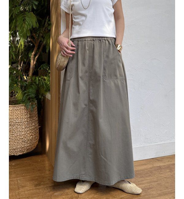 Lbc with Life「デニムコットンワークフレアスカート」|スカート|