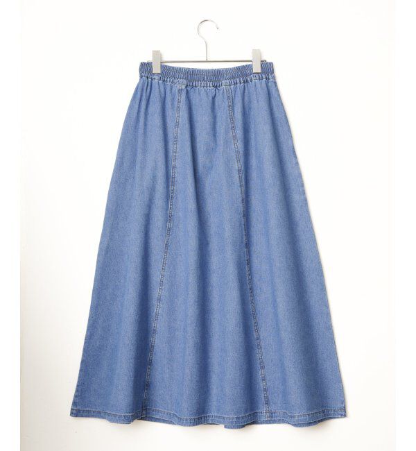 Lbc with Life「デニムコットンワークフレアスカート」|スカート|
