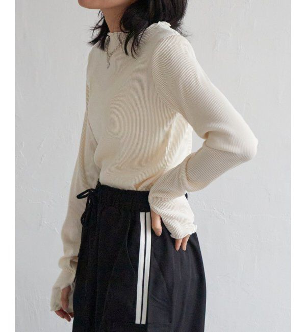 VENCE share style「ツートーン指穴開きトップス」|その他|