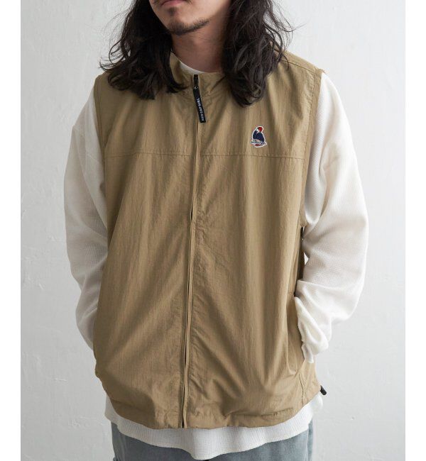 VENCE share style「Red Cap Girl レッドキャップガール ワッペン付きナイロンジップベスト」|その他|ベージュ