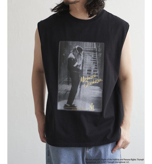 VENCE share style「Michael Jackson マイケル・ジャクソン ノースリーブ」|Tシャツ・カットソー|ブラック