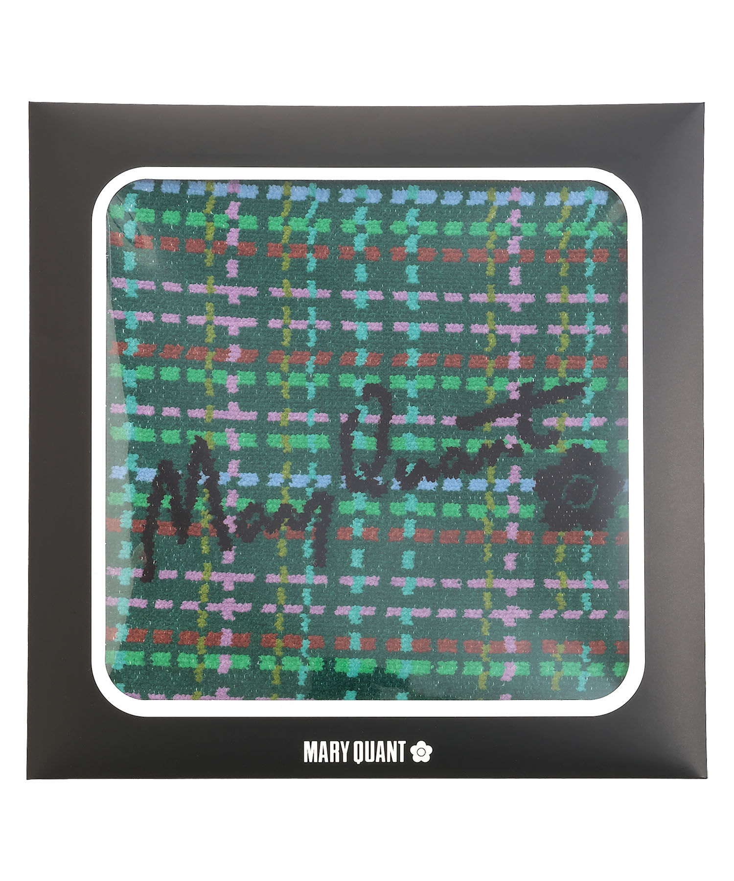 MARY QUANT「ツイードシェニール ミニタオル」|タオル|グリーン