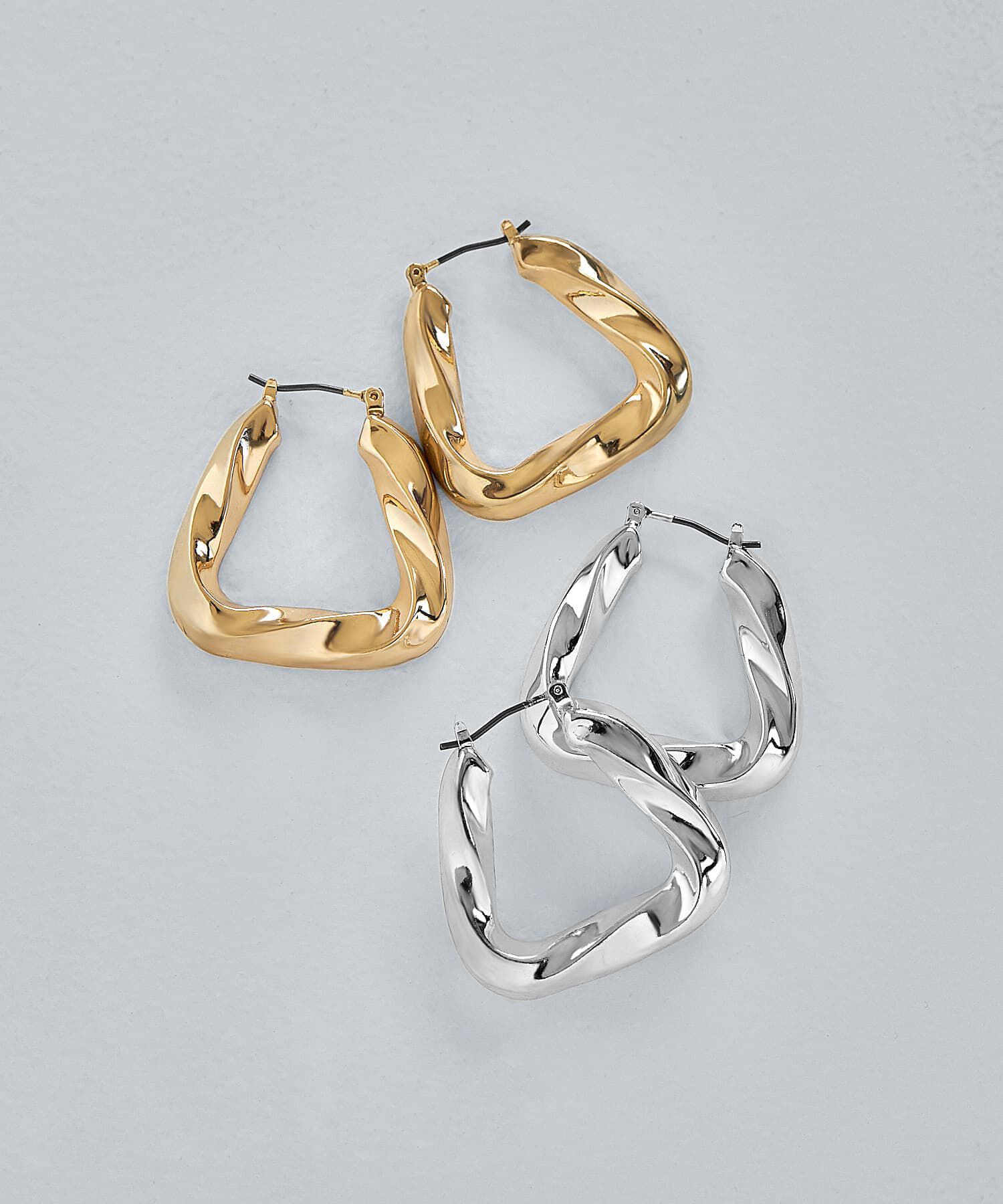 STYLE DELI「チュロス台形フープピアス」|ピアス|