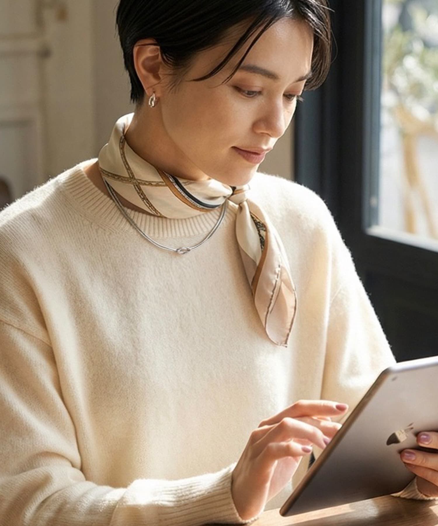 STYLE DELI「【DELI by】ノットデザインダブルラインネックレス」|ネックレス|