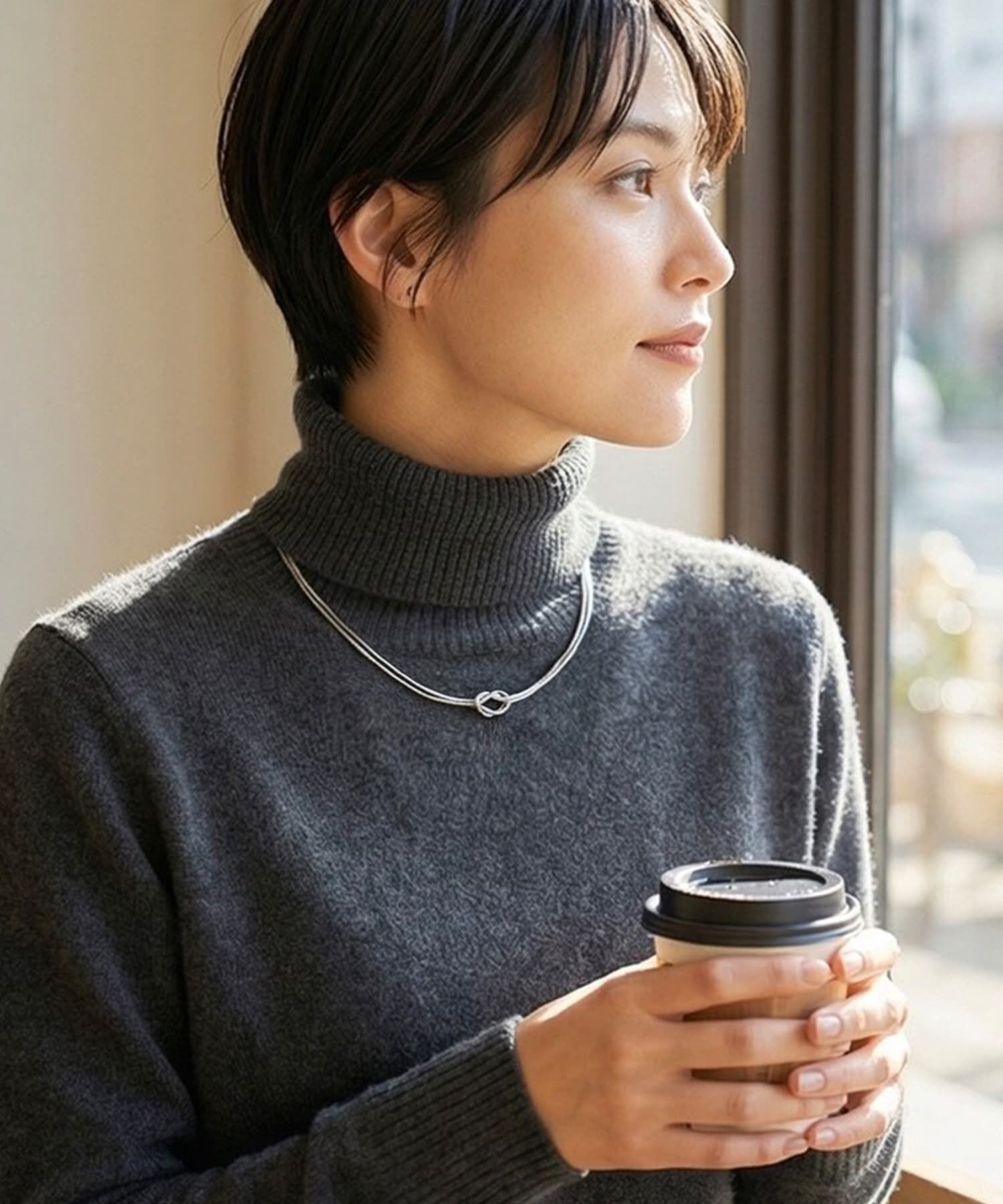 STYLE DELI「【DELI by】ノットデザインダブルラインネックレス」|ネックレス|