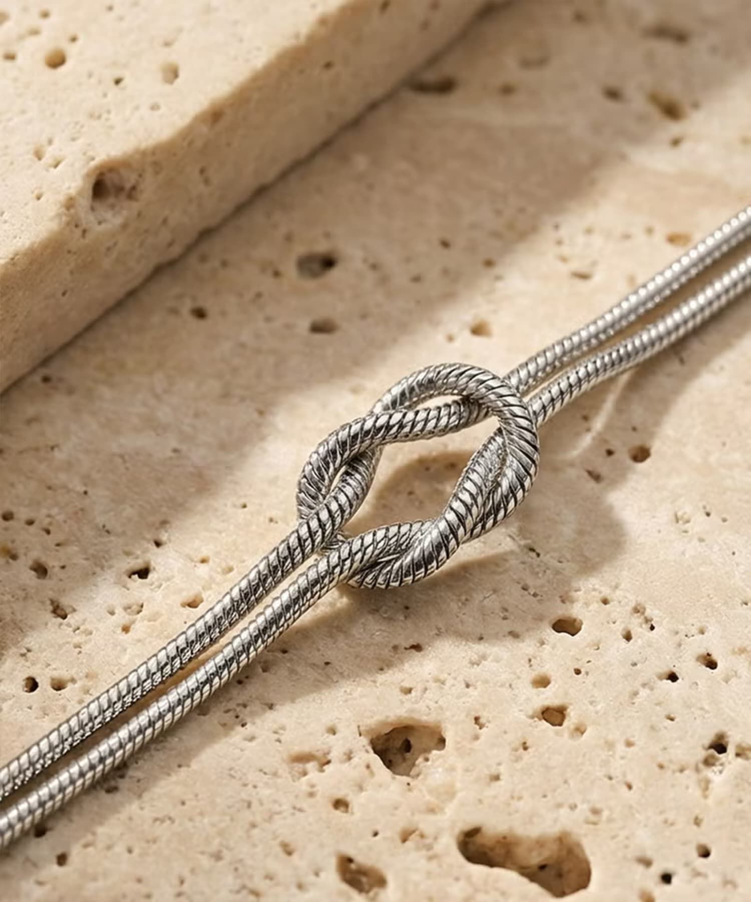 STYLE DELI「【DELI by】ノットデザインダブルラインネックレス」|ネックレス|