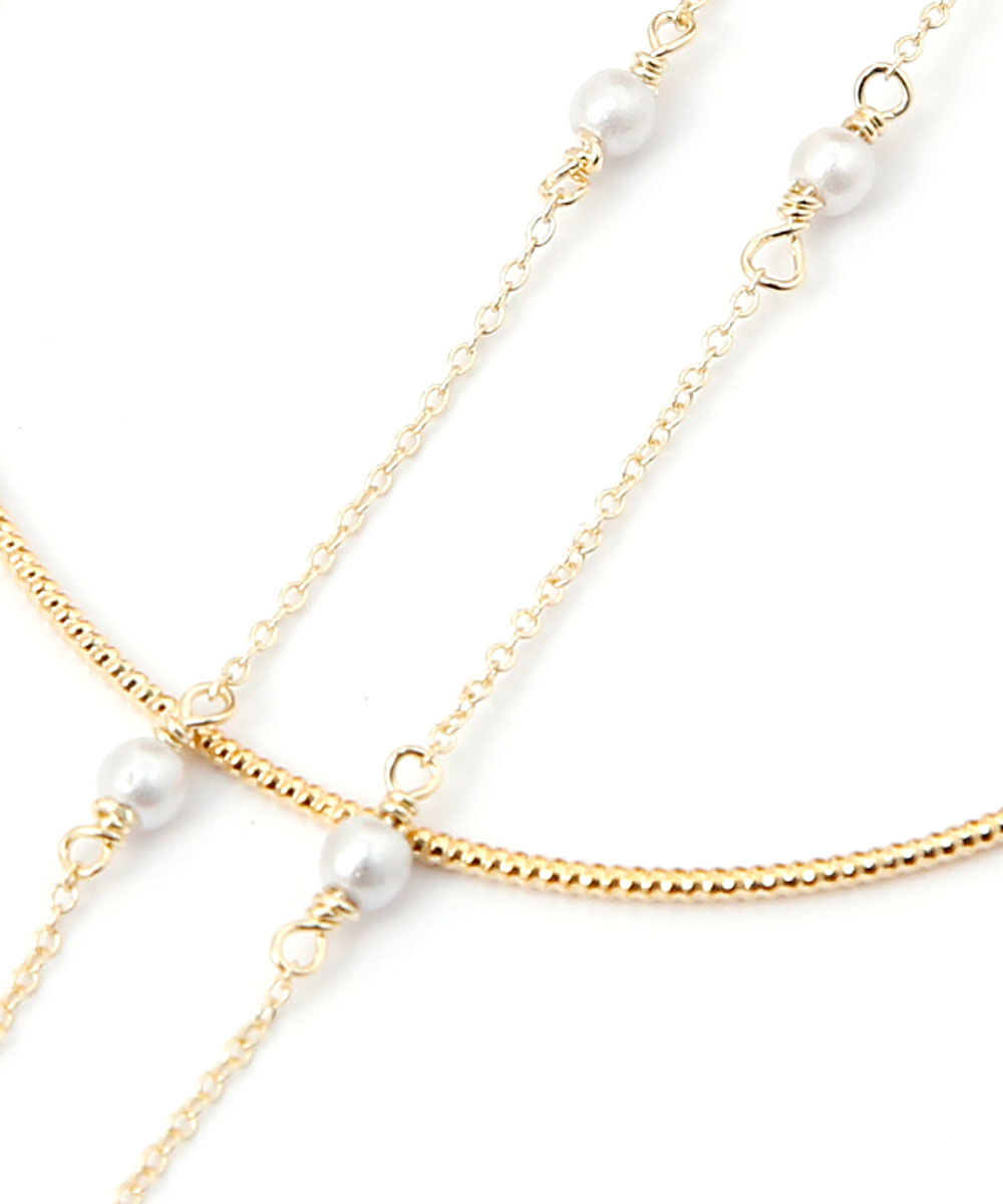 colleca la「細バングルとパール&times;チェーンのブレスレット」|ブレスレット・バングル|