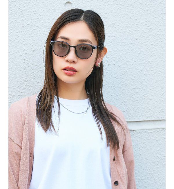  「ボストン型 花粉・飛沫対策 サングラス  (Zoff PROTECT 2WAY)  花粉メガネ メガネ 紫外線防止 UVカット」|サングラス|ブラック