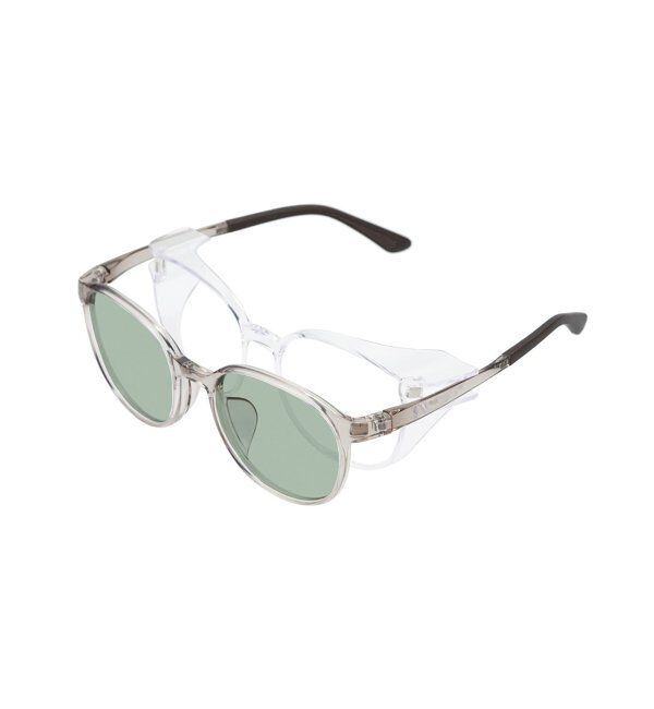  「ボストン型 花粉・飛沫対策 サングラス  (Zoff PROTECT 2WAY)  花粉メガネ メガネ 紫外線防止 UVカット」|サングラス|薄グレー