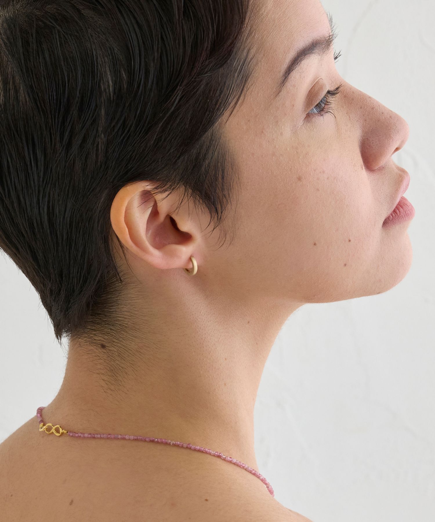 JUPITER「【シリーズ累計販売 2000点突破！】【K10】ストレートフープピアス/ユニセックス/マットゴールド」|ピアス|