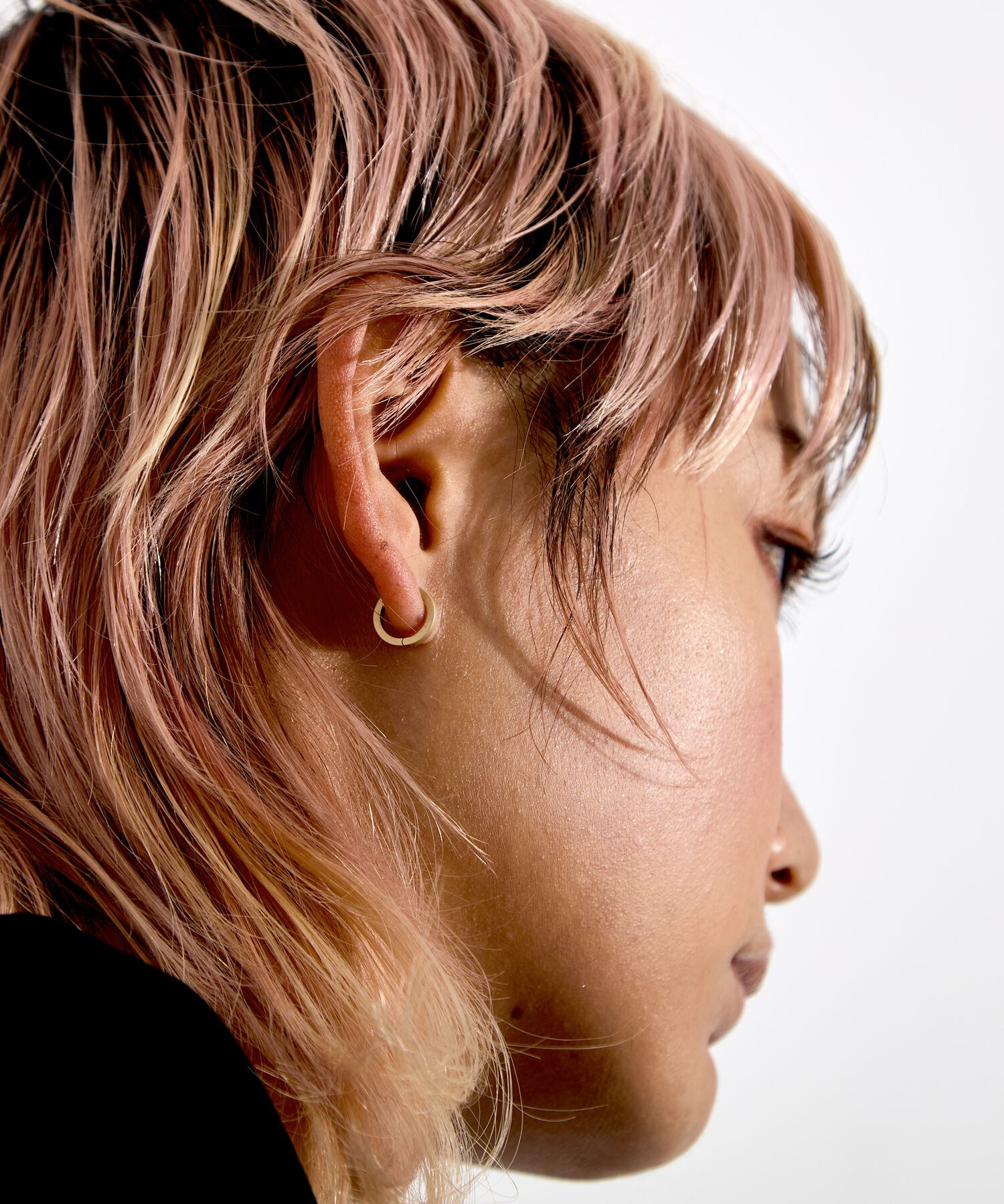 JUPITER「【シリーズ累計販売 2000点突破！】【K10】ストレートフープピアス/ユニセックス/マットゴールド」|ピアス|