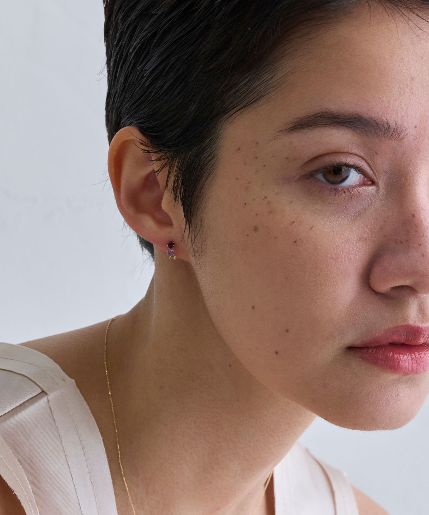 JUPITER「【K10】天然石フープピアス　マルチ」|ピアス|