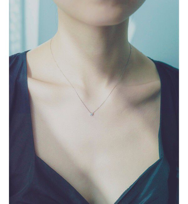 ete「PT900/850 ダイヤモンド 0.1ct ネックレス「ブライト」」|ネックレス|