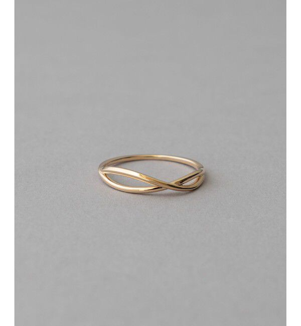 ete「[レイヤード] K10YG クロス リング」|リング|イエローゴールド