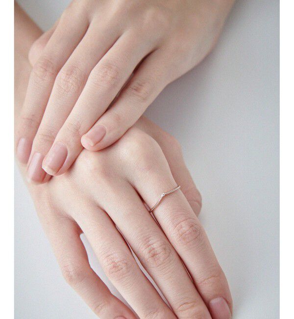 ete「[レイヤード] K10MPG ダイヤモンド リング」|リング|