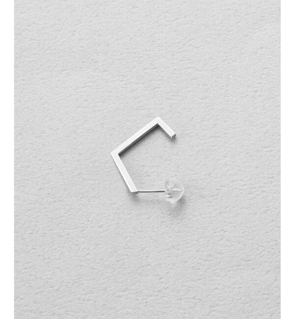 Jouete「[サスペンダー] K10WG ピアス ポリゴン」|ピアス|ホワイトゴールド