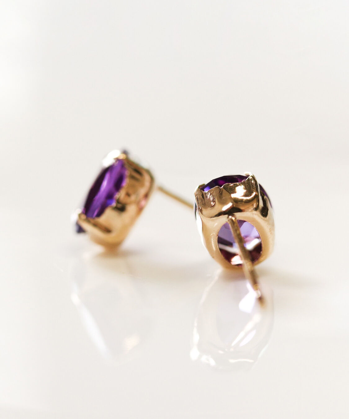  「アメジスト ピアス | K10YG」|ピアス|