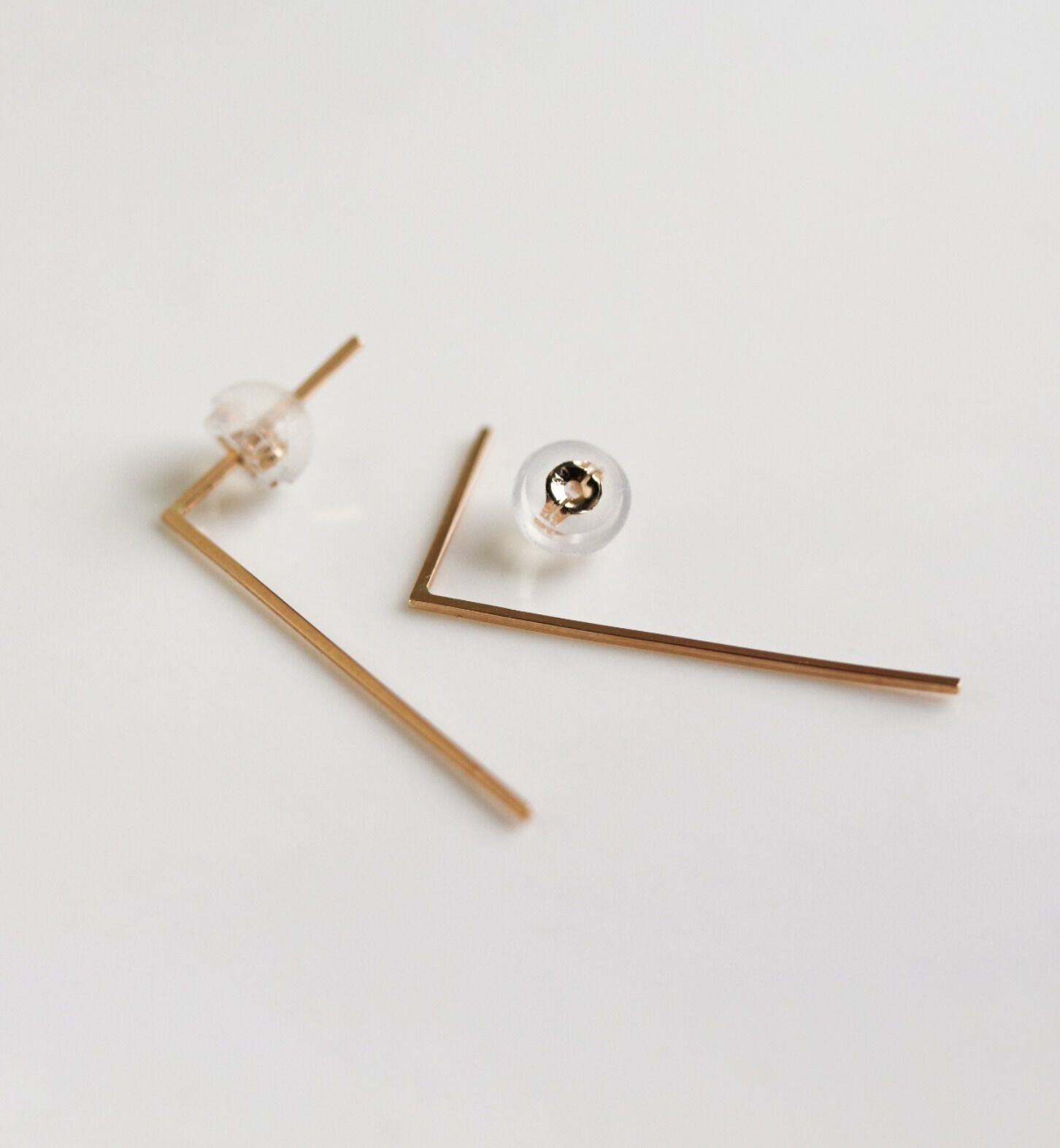  「ゴールド ライン ピアス | K10YG」|ピアス|