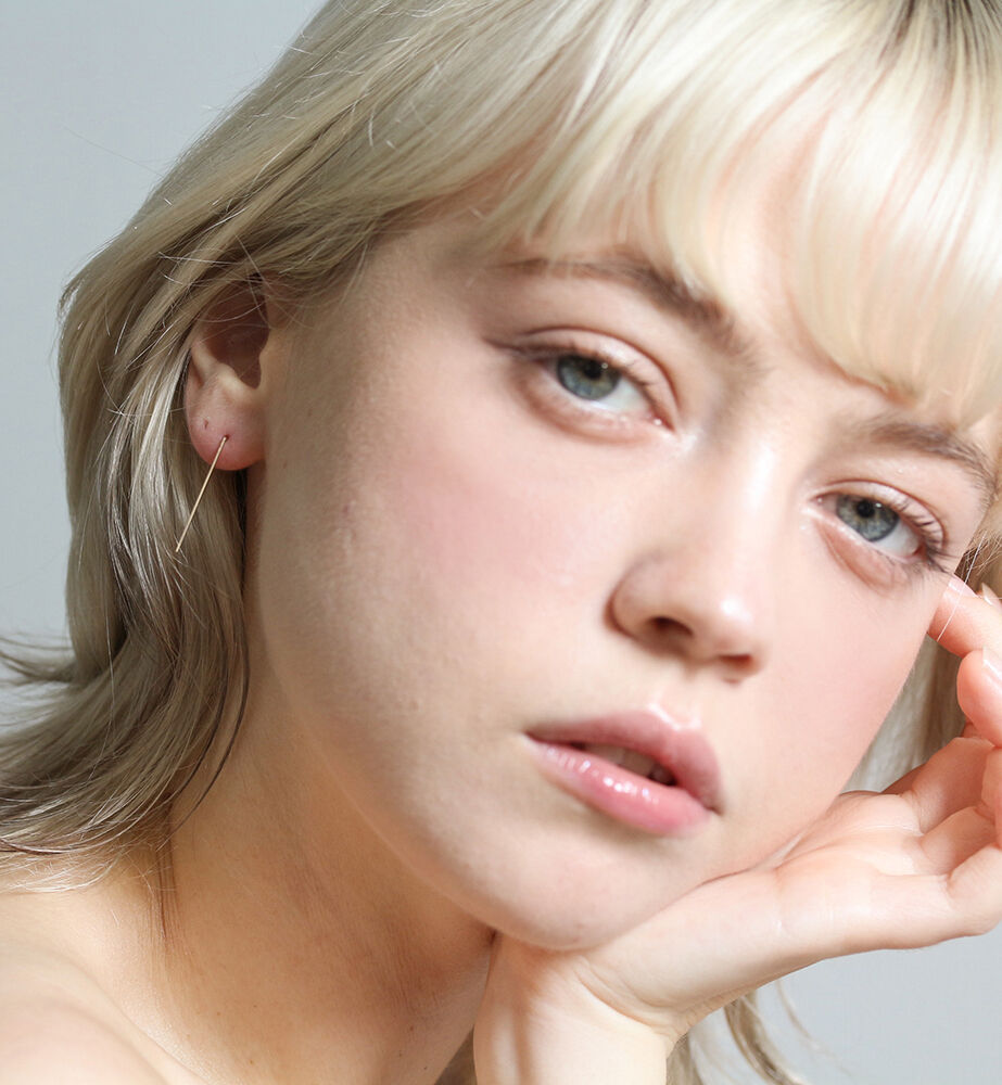  「ゴールド ライン ピアス | K10YG」|ピアス|