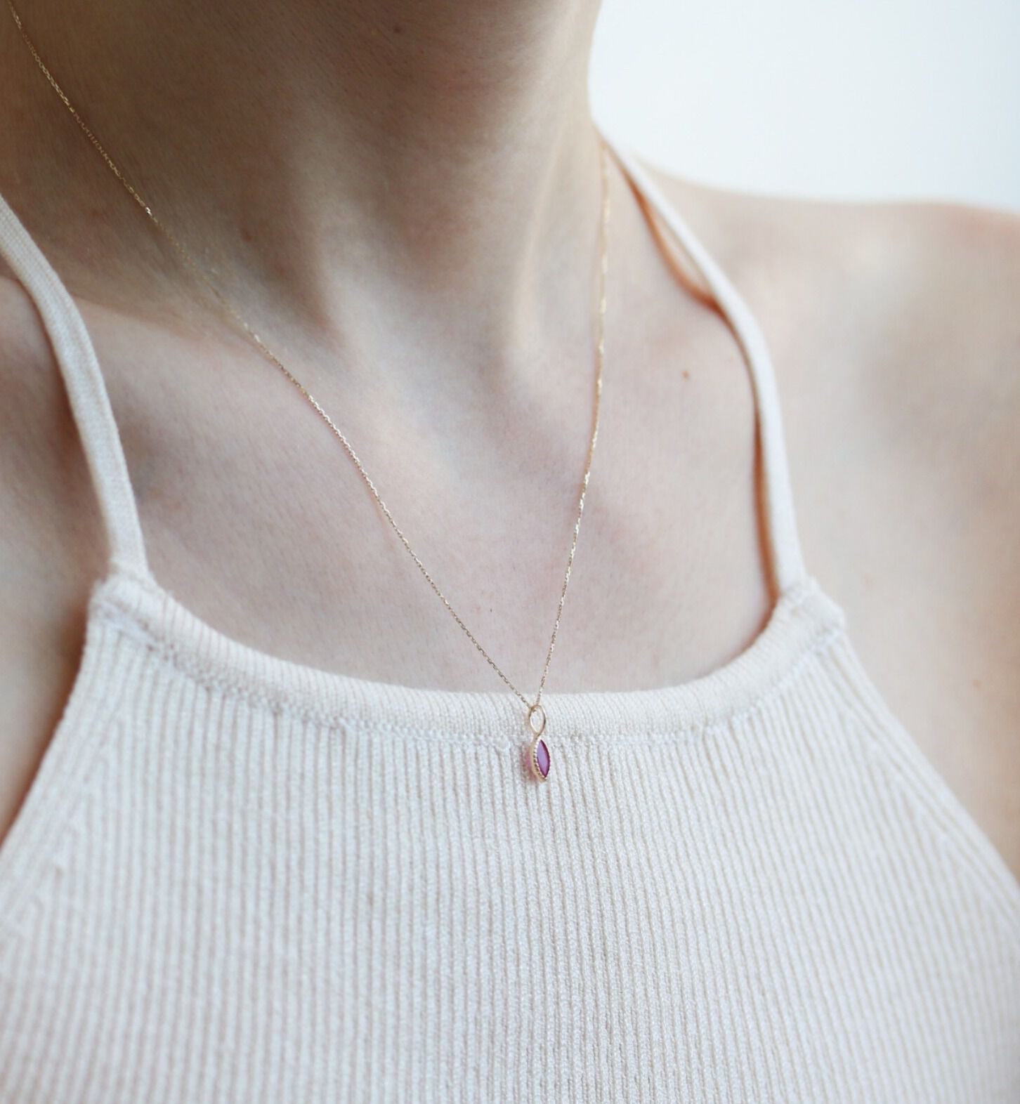  「K10YG ルビー チャーム」|その他|